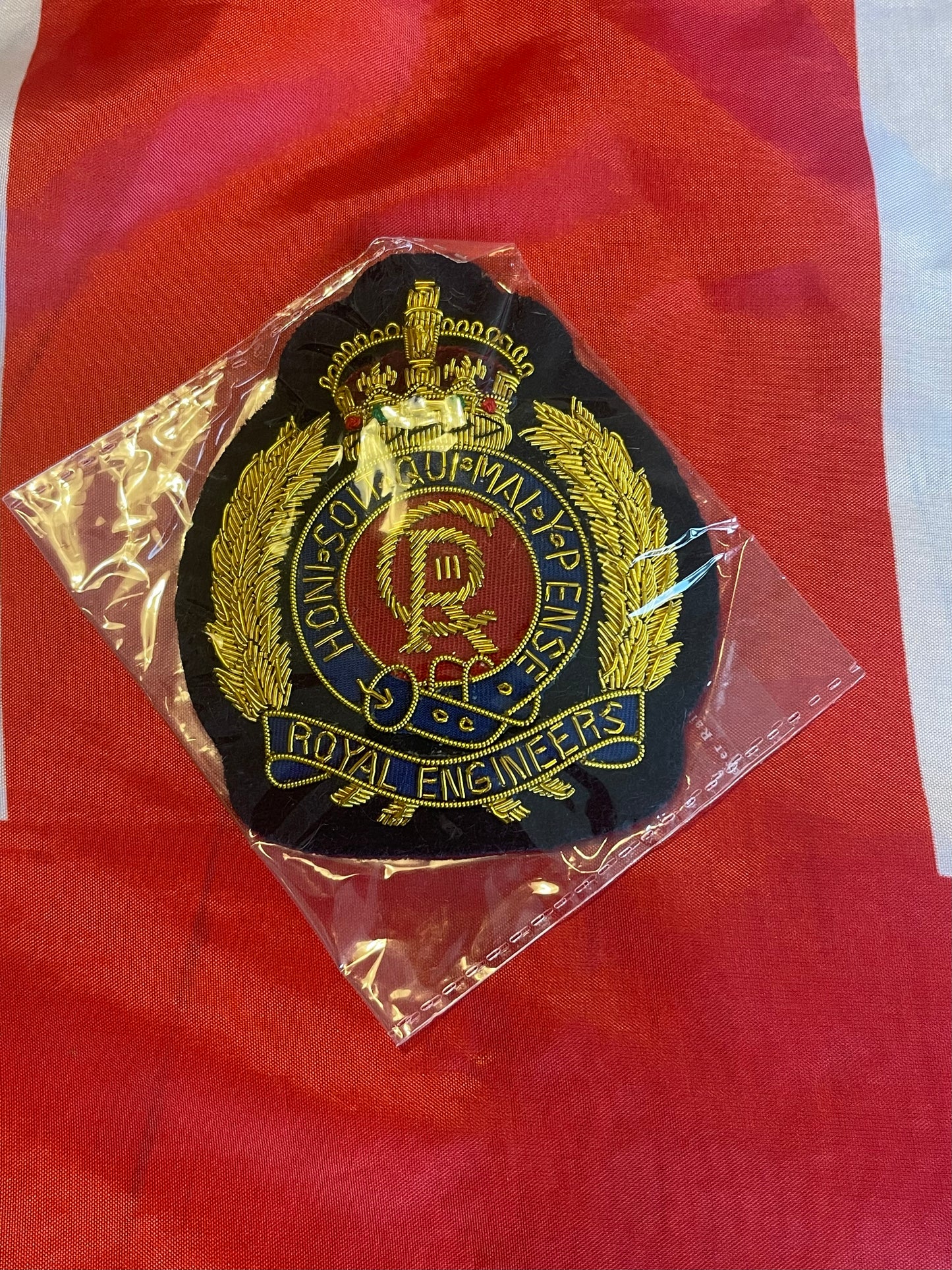 Royal Engineers Bullion Wire King Charles Blazer Badge